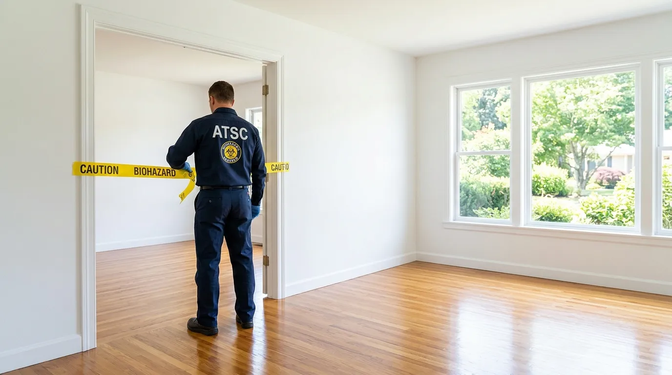 Certified biohazard cleanup crew performing Trauma Scene Cleanup in Huntington Beach