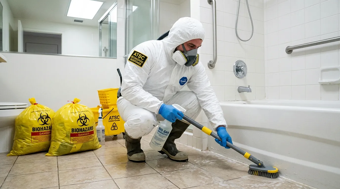 Decontamination equipment deployed for Blood Cleanup in Huntington Beach